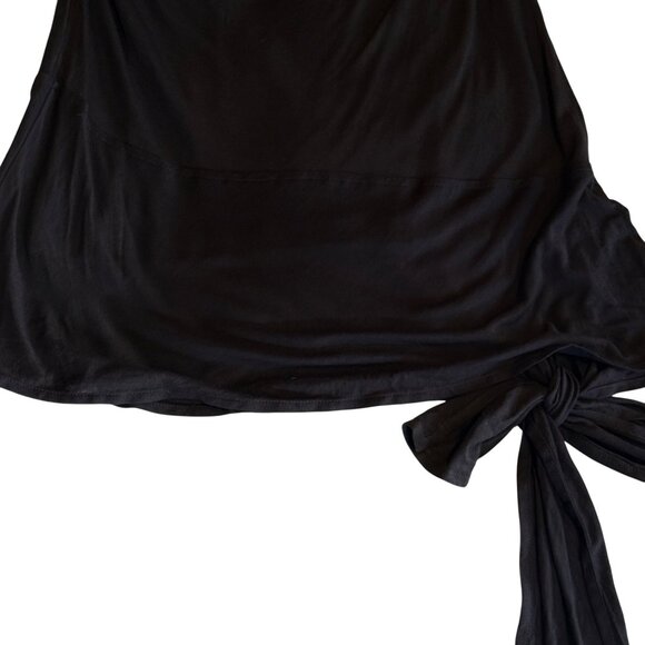 NWT Helmut Lang Little Black Dress With Side Tie Size S Quiet Luxury Minimalist - Picture 7 of 16